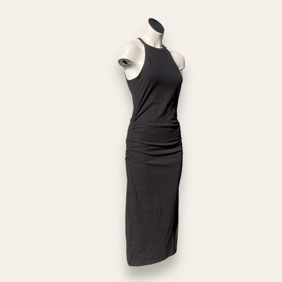 Michael stars black halter top body con maxi dress medium - Picture 3 of 6